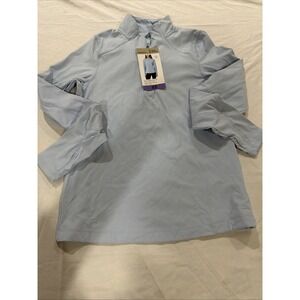 Mondetta Women's Long Sleeve Active Ripped Top. Size XS. Blue‎
